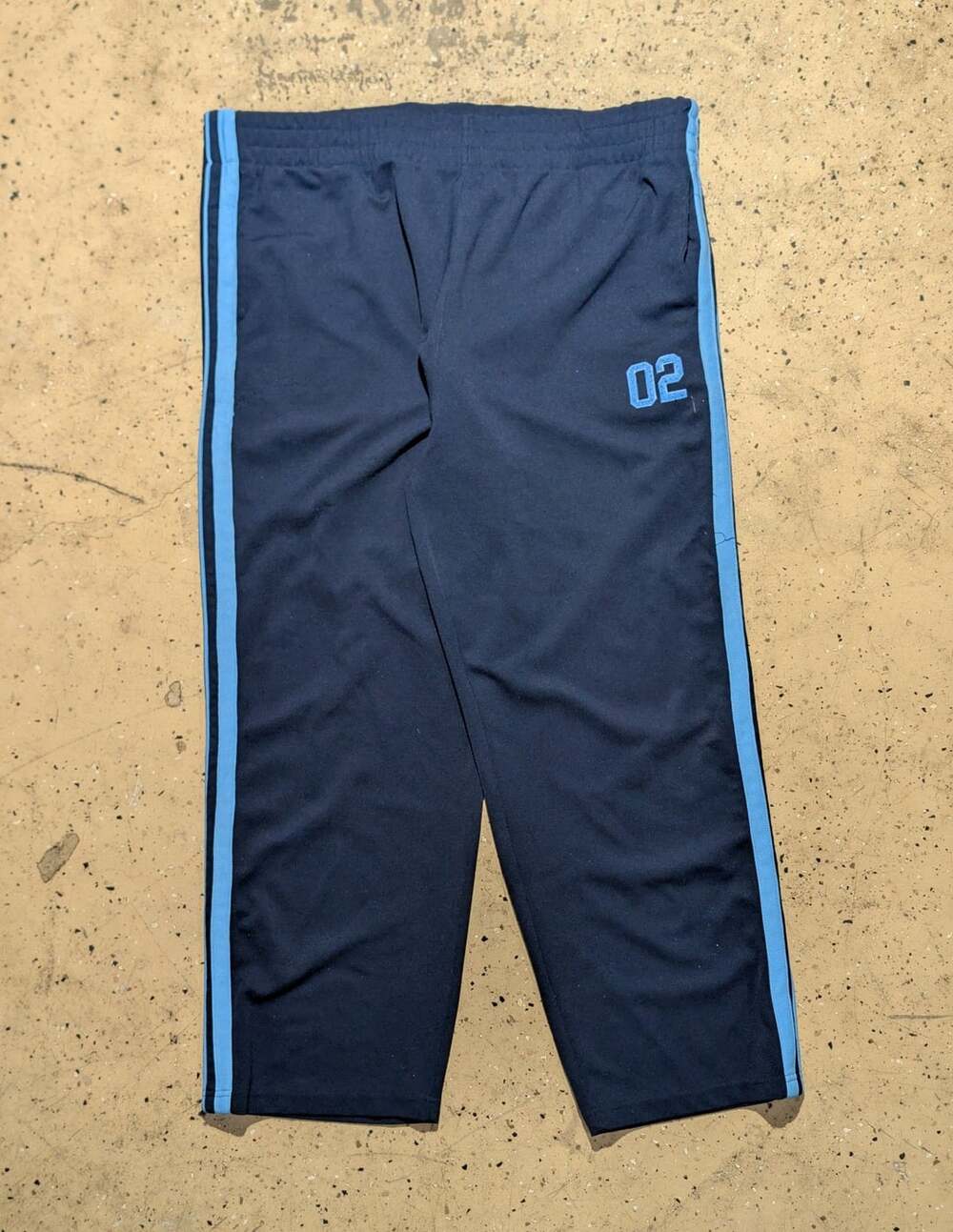 Athletic Works Track Pants Navy Blue 02 Striped